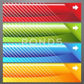 Slash web banners Stock Illustration