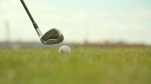 Slashing the ball close up Stock Footage 61220178