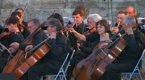 Сlassical symphony orchestra. 库存影片 8969967