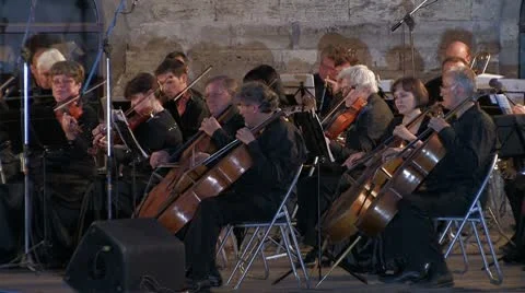Сlassical symphony orchestra. Stock Footage 8970975