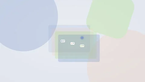 Slate blue and lime AI automation workflow flat design loop 動画素材 342627591