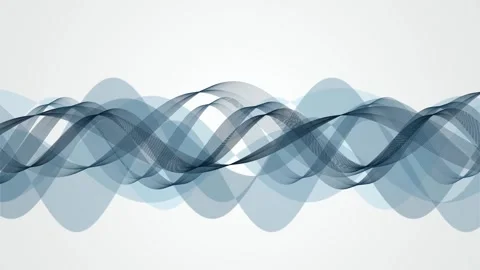 Slate blue digital sound waves flow in a seamless loop Stock Footage 340957661