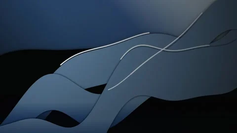 Slate blue wave shapes sliding seamless loop motion background Vidéo 343799467