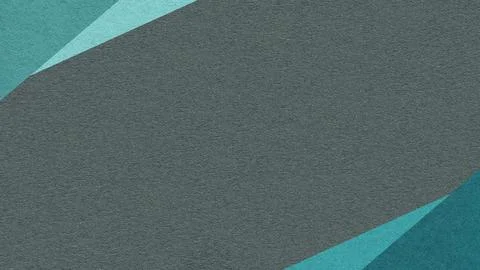 Slate gray paper texture background with emerald, teal geometric corners gr.. Stock Photos