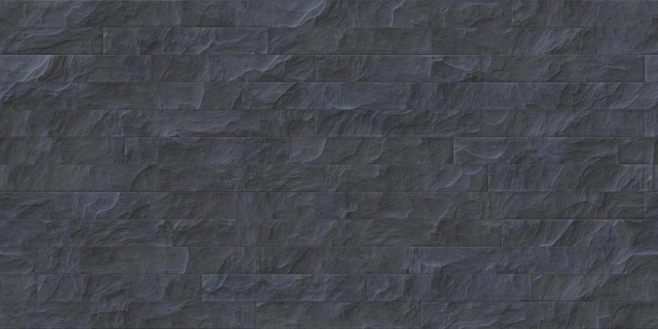 Slate Gray Seamless Stone Cladding Texture Stock Illustration