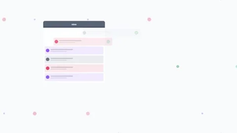 Slate Inbox Processing Automate Clear Tasks Flat Design Loop 動画素材 342606388