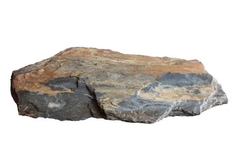 Slate Rock isolate on white background Stock Photos