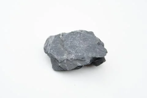 Slate rock isolated over white Stock Photos