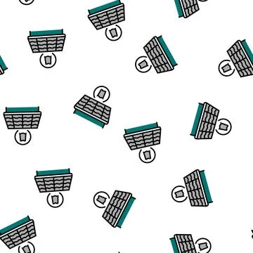 Slate roof vector seamless pattern Stock Illustration