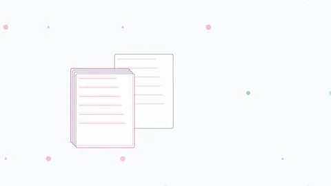 Slate Stack Papers Digital Convert Automate Flat Design Loop Stock Footage 342606233