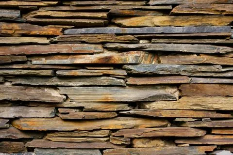 Slate Stone wall texture background Foto stock