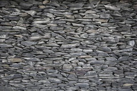 Slate stone wall texture background . Panoramic view Stock Photos