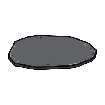 Slate texture serving plate with natural organic shape Stock Illustration