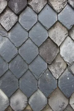 Slate tiles wall Stock Photos
