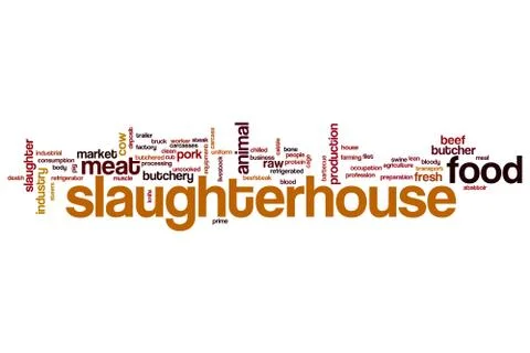 Slaughterhouse word cloud Stock Illustration