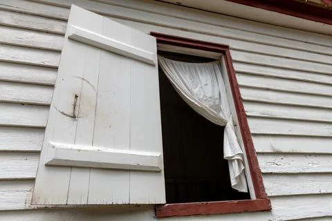 Slave Cabin Window View Foto stock