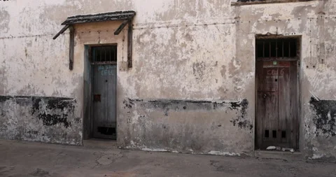 Slave Castle James Fort cell doors Jamestown Accra Ghana 4K Stock Footage 157760453