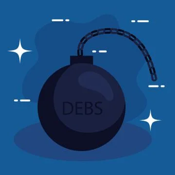 Slave fetter icon, in blue background Stock Illustration