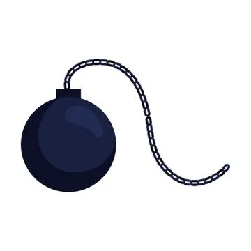Slave fetter icon, in white background Stock Illustration
