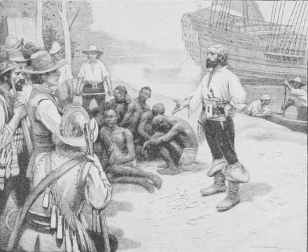 Slavery in Virginia Stock Illustration