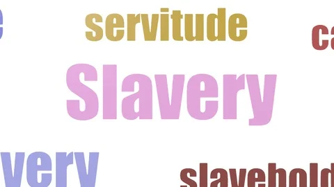 Slavery Word Cloud Animated On White Background Vídeos de archivo 107235325