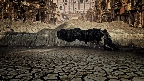 Slaves in chains. Video stock 96237281