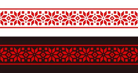 Slavic embroidery pattern Stock Illustration