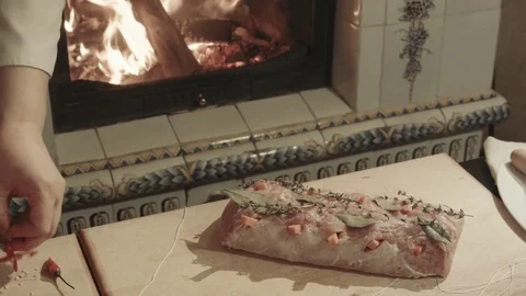 Slavic meat recipe Stock Footage 81328065