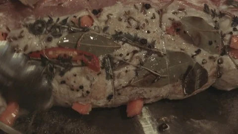 Slavic meat recipe Stock Footage 81328192
