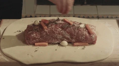 Slavic meat recipe Stock Footage 81328316