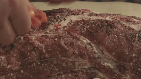 Slavic meat recipe Stock Footage 81328393