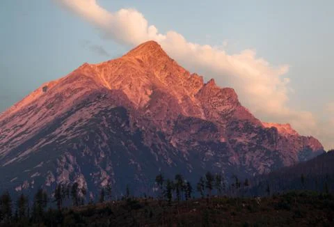 Slavkovsky peak Stock Photos
