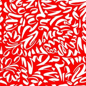 Slavonic Calligraphy style Seamless Pattern Stock Illustration