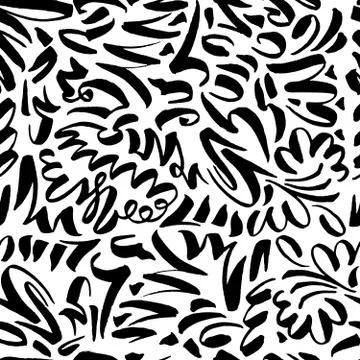 Slavonic Calligraphy style Seamless Pattern Stock Illustration