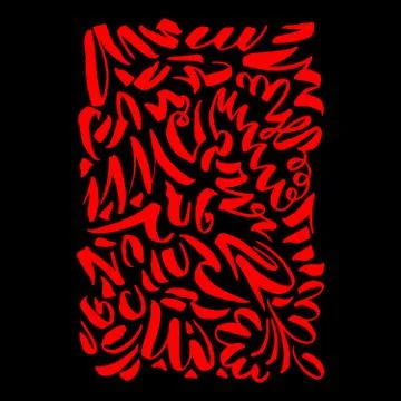 Slavonic Calligraphy style Vertical Poster Stock Illustration