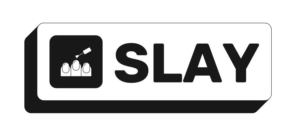 Slay rectangle UI web button Stock Illustration