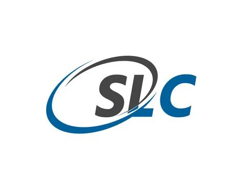 SLC letter creative modern elegant swoosh logo design Stock Illustration