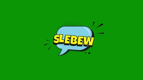 Slebew - Animation Text Green Screen Stock Footage 238735595