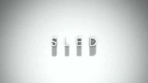 Sled 3D title animation with shadows on a white background Stock Footage 296002155