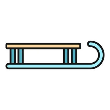 Sled icon representing winter fun and sports Stock Illustration