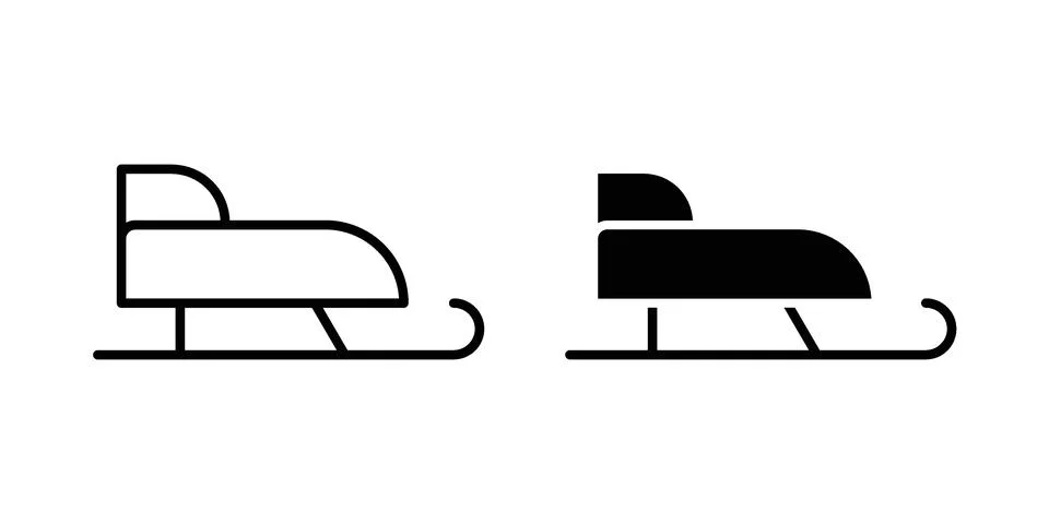 Sled icon vector design. EPS10 스톡 일러스트