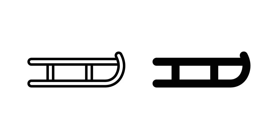 Sled icon vector design illustrations 스톡 일러스트