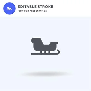 Sled icon vector, filled flat sign, solid pictogram isolated on white, logo Stockillustratie