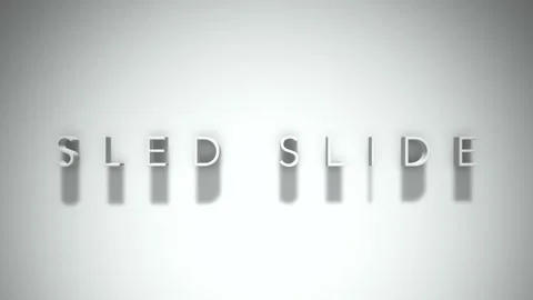 Sled Slide 3D title animation with shadows on a white background Stock Footage 296002157