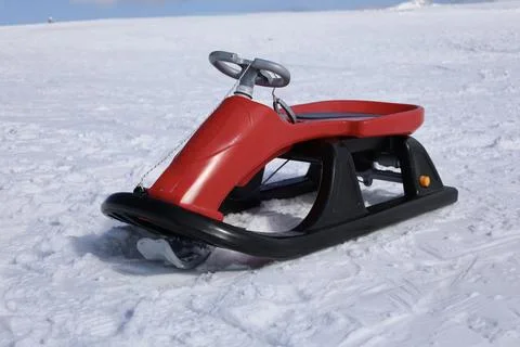 Sled snow mountain Foto stock