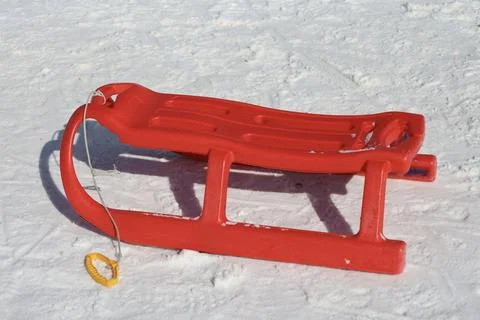 Sled snow mountain Stock Photos