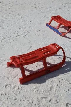 Sled snow mountain Stock Photos