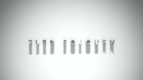 SLED SOJOURN 3D title animation with shadows on a white background Stock Footage 296773267