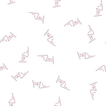 Sled training equipment glyph vector seamless pattern Stock Illustration