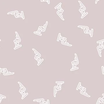 Sled training equipment line vector seamless pattern Stock Illustration